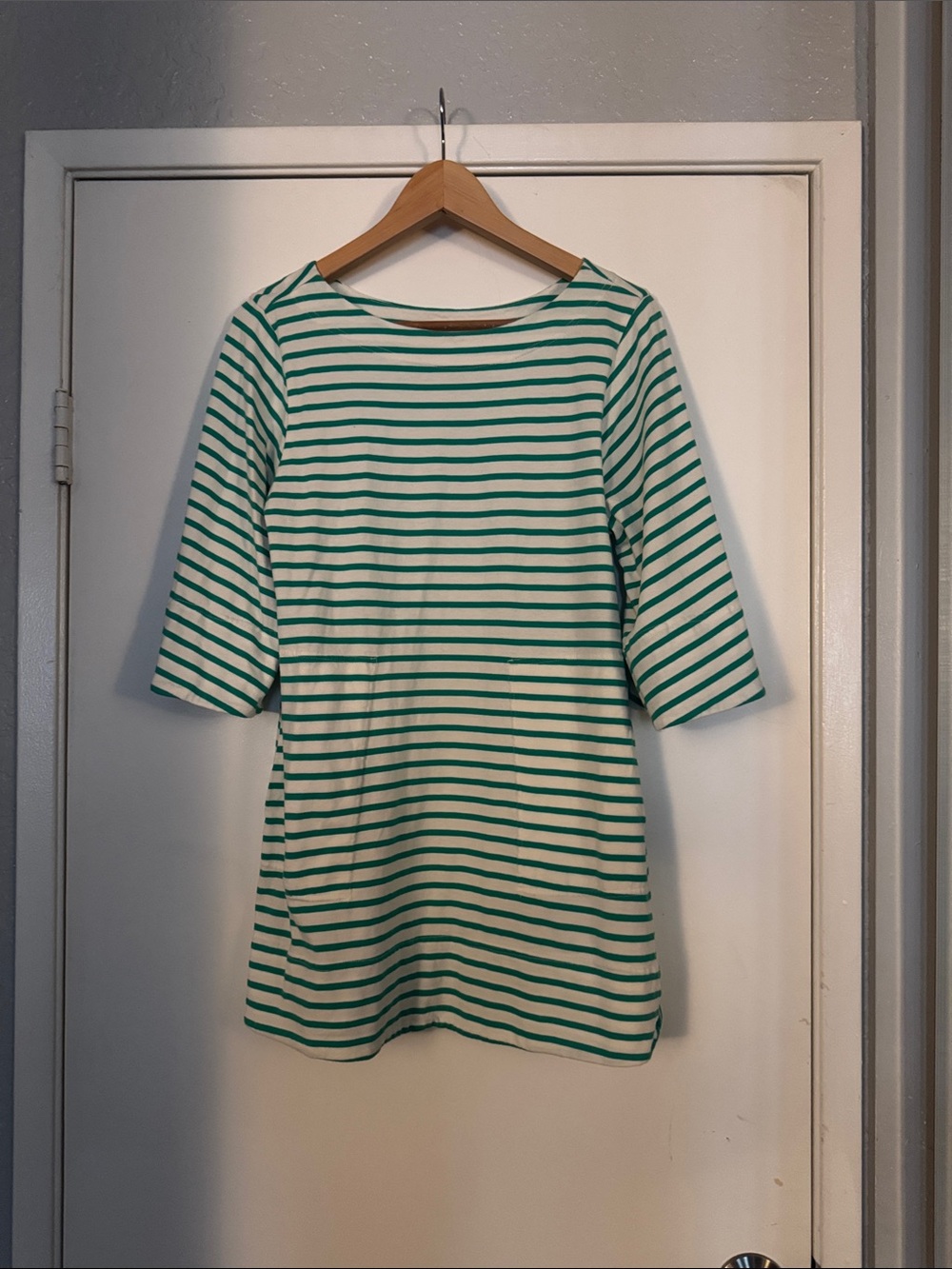 free people green and white dress | Dresses | Free People Striped Boatneck Farley gingham